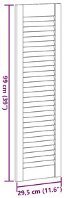 Portas de armário 2 pcs design de persiana 99x29,5 cm branco
