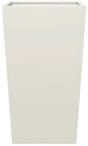 Vaso/floreira de jardim 45x45x75 cm aço branco