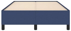 Estrutura de cama sem colchão 120x190 cm tecido azul