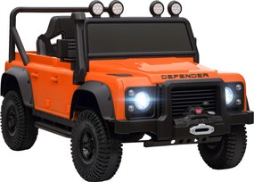 AIYAPLAY Carro elétrico infantil, alimentação 12V, controlo remoto, função música, buzina, luzes LED, Laranja | Aosom Portugal