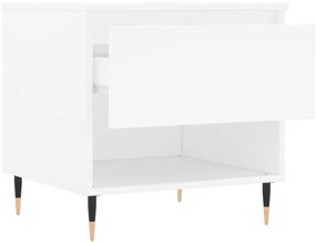 Mesas de centro 2 pcs 50x46x50 cm derivados de madeira branco