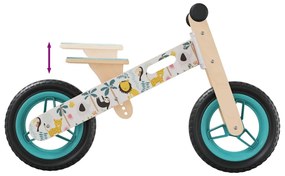Bicicleta de equilíbrio para crianças com estampa azul