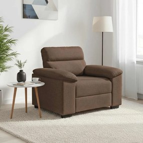 vidaXL Poltrona 100x81x84 cm tecido castanho