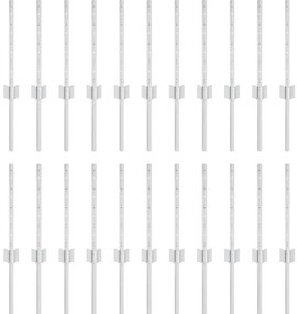 Postes de Cerca 22 pcs Prateado 50 x 0.4 m Aço galvanizado