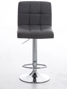Banco de bar Peru em tecido 46 x 94-114 x 47 cm Cinzento