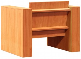 2 pcs conjunto lounge de jardim pinho maciço castanho-mel