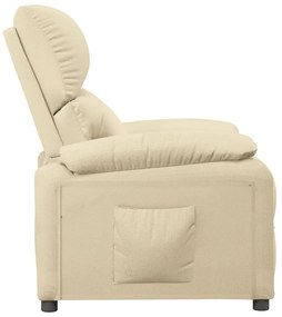 Poltrona reclinável tecido cor creme