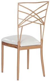 Conjunto de 2 cadeiras de jantar em metal rosa dourado GIRARD Beliani