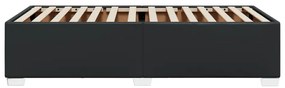 Estrutura de cama 100x200 cm couro artificial preto