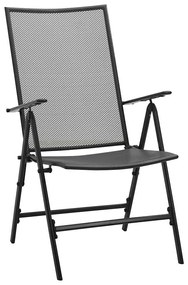 Conjunto de Jantar para Jardim 7 pcs Antracite Tamanho padrão