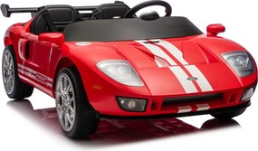 Carro elétrico para Crianças 24V 4x4 Ford GT Rodas Espuma EVA, assento couro ecológico Vermelho