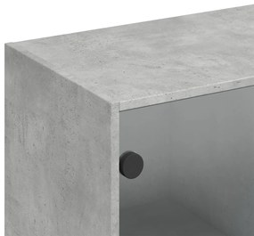 Estante c/ portas 136x37x142 cm derivados madeira cinza cimento