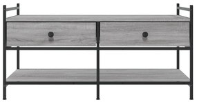 Mesa de centro 99x50x50 cm derivados de madeira cinzento sonoma