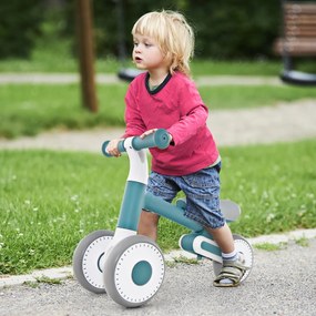 Bicicleta de equilíbrio infantil com assento regulável em altura e design duplo para bebés a partir de 1 ano ou até 25 kg Azul