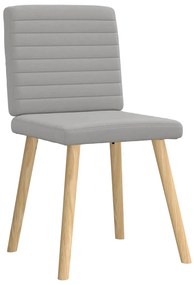 Cadeiras de jantar 4 pcs tecido cinza nuvem