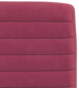 Cadeiras de jantar 6 pcs veludo vermelho tinto