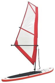 Prancha de Paddle SUP com Vela e Remo - 330cm - Vermelho e Branco