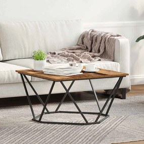 vidaXL Mesa de Café Madeira Antiga 80x80x45 cm Madeira Engenharia