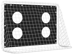 Baliza de treino para futebol com rede 184x61x122 cm aço