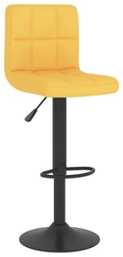 Bancos de bar 2 pcs tecido amarelo mostarda