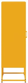 Aparador alto 36x39x123 cm aço amarelo mostarda