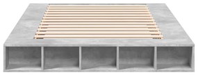 Estrutura de cama 160x200 cm derivados de madeira cinza cimento