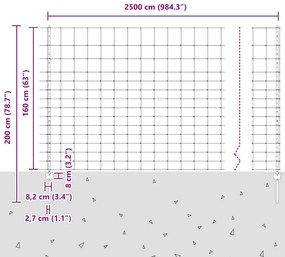 Posts de Cerca vidaXL 22 pcs U-Channel 160 cm Aço Galvanizado