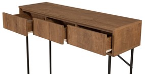 Consola de Entrada "Mia" – 120x90x36 cm – Nogueira e Preto – Design Mo