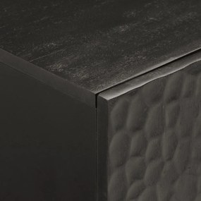 Móvel de TV 105x33x46 cm madeira de mangueira maciça preto