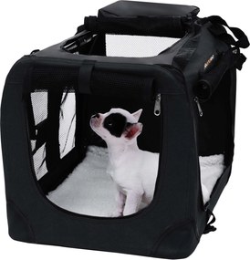 Transportadora para animais de estimação S 50 x 35 x 35 cm preto