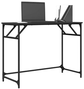 Secretária 100x45x76cm derivados madeira/aço revestido pó preto