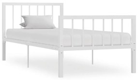 vidaXL Estrutura de cama 100x200 cm metal branco