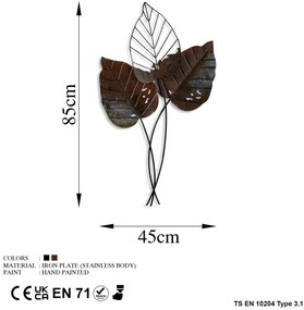 Acessório Decorativo de Parede Fall – Castanho – 45 x 85 cm