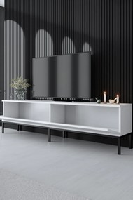 Móvel TV Lord – Preto e Branco – 180 cm x 47 cm x 30 cm
