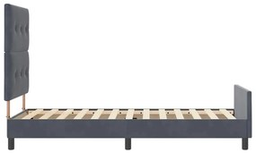 Cama vidaXL Cinza Escuro 90x200 cm Veludo