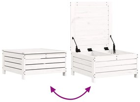 7 pcs conjunto de sofás para jardim pinho maciço branco