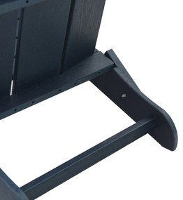 Cadeira Adirondack Dobrável Azul-marinho 74.5x80.5x90 cm HDPE