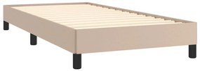 Estrutura de cama 90x190 cm couro artificial cappuccino