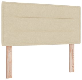 Cama Box Spring com Colchão Creme 80x200 cm Tecido