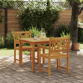 Conjunto de Jantar Jardim vidaXL 3 Peças Madeira Maciça Acácia