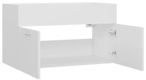Armário de lavatório 80x38,5x46 cm derivados de madeira branco