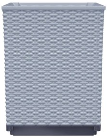 Vasos/floreiras 2 pcs 30x30x37 cm polipropileno cinzento-claro