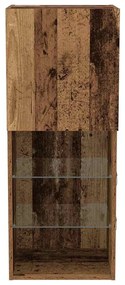 Estante para TV vidaXL com Luzes LED Madeira Antiga 40,5x30x102 cm