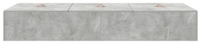 Cama de Armazenamento Cinza Concreto 90x200 cm