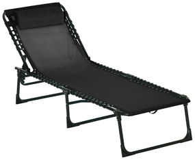 Espreguiçadeira Dobrável Reclinável em 4 Posições – Relaxa Noir – Pret