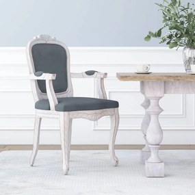 Cadeira de jantar 62x59,5x100,5 cm veludo cinzento-escuro