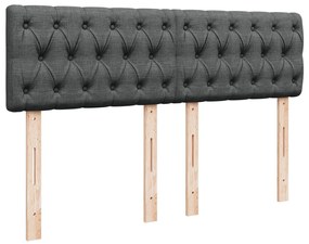 Cama com molas/colchão 160x200 cm tecido cinzento-escuro