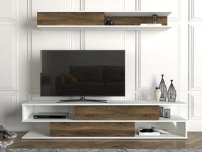 Unidade de TV Manyetik – Branco, Nogueira – 176x39,6x31,5 cm | Tribo H