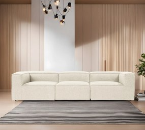 Sofá de 3 Lugares Fora – Ecru – 297x66x105 cm