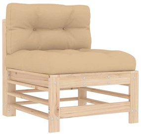 10 pcs conjunto lounge jardim c/ almofadões madeira maciça